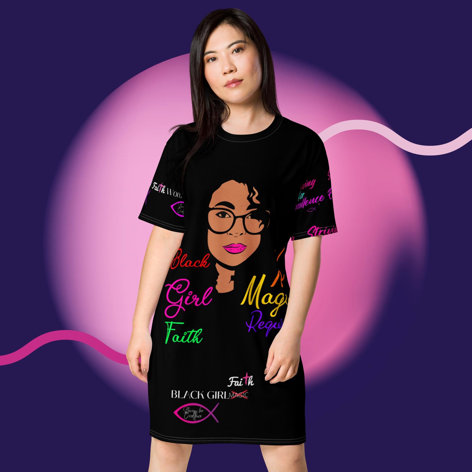Black Girl Faith & Women of Faith T-shirt dress  Strivingforexcellence